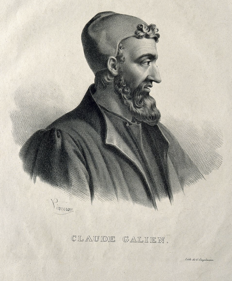 Galeno, litografía P. R. Vignéron. Wellcome V0002113