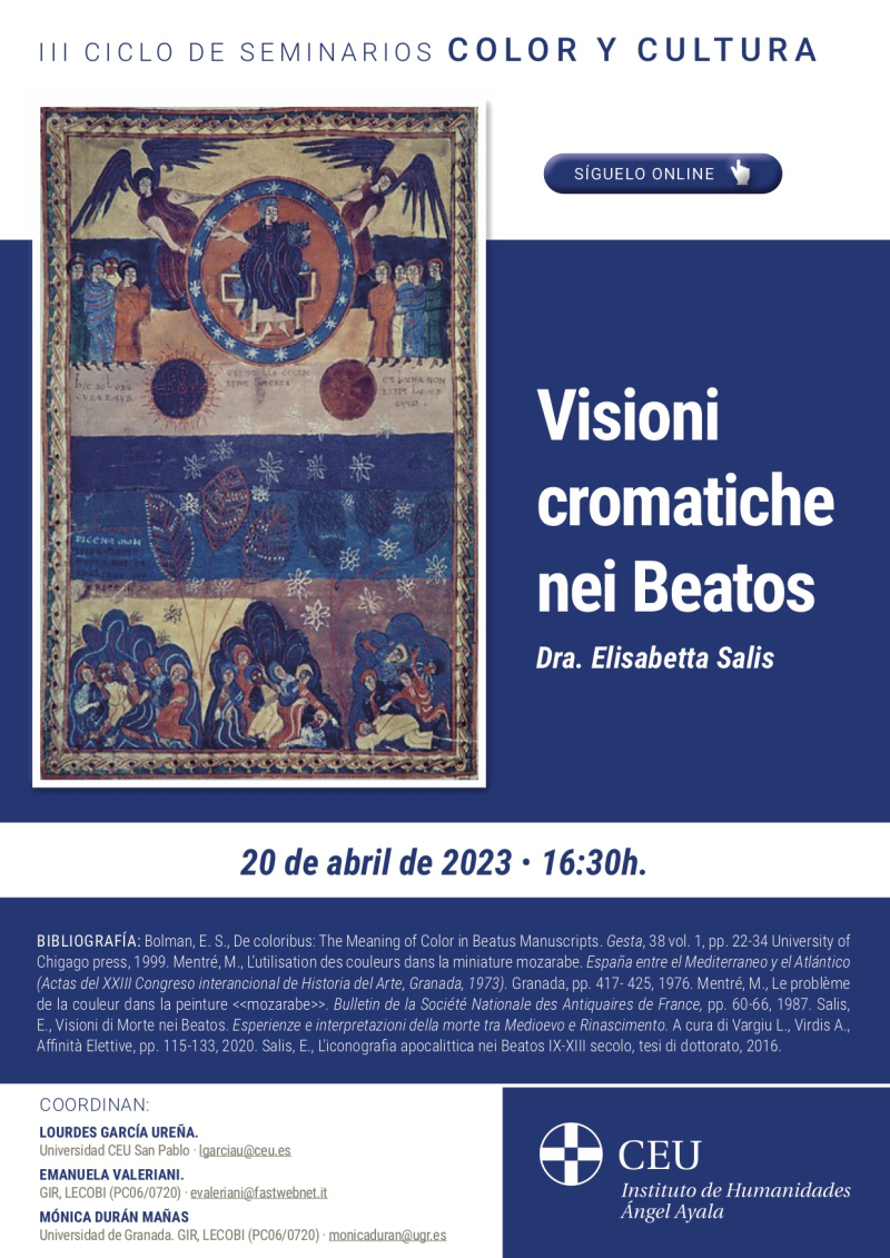 Cartel Visioni cromatiche nei Beatos